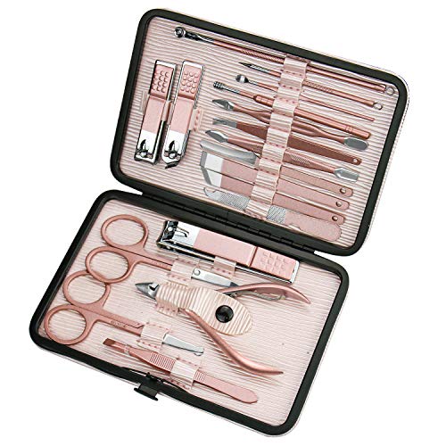 ZIZZON Manicure Set 18 in 1 Professional Pedicure Set Nail scissors Grooming ...