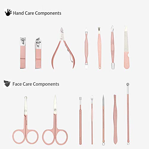 ZIZZON Manicure Set 18 in 1 Professional Pedicure Set Nail scissors Grooming ...