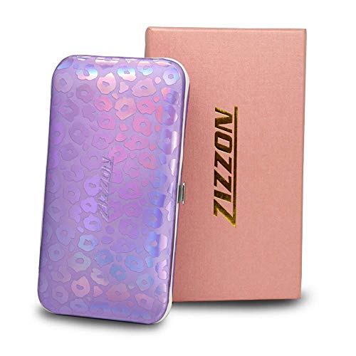 ZIZZON Nail Clippers Kit Manicure Pedicure set with Holographic Case(Purple)