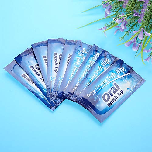 50Pcs Dental Clean Teeth, Dental Floss & Picks Dental Floss Wipe Cloth Tooth ...