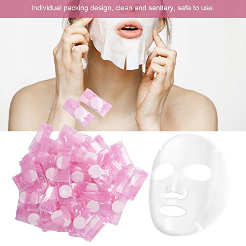 Disposable Facial Mask, 50Pcs DIY Facial Mask, Portable Silk Compressed Sheet...