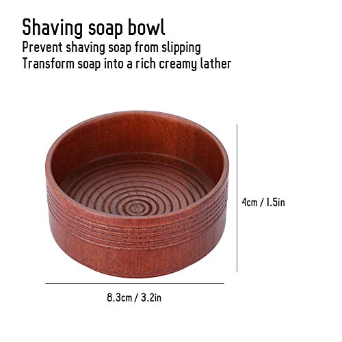 Oak Shaving Soap Bowl, Wooden Shaving Soap Bowl Cup Mug Tool Natural for Man ...