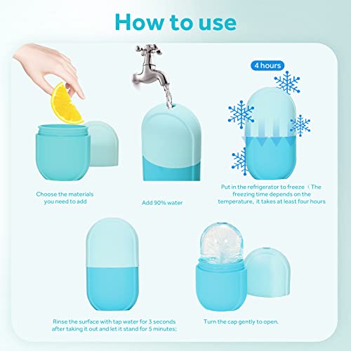 Blue Capsule Ice Face Roller for Face Skin Care, Puffy Eyes, Puffy Face, Shri...