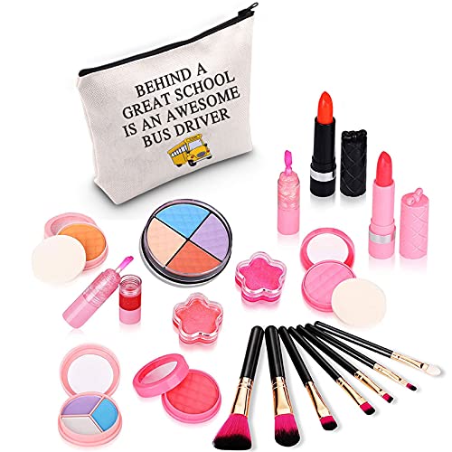 ZJXHPO Bus Driver Gift Bus Driver Appreciation Makeup Bag Behind a Great Scho...