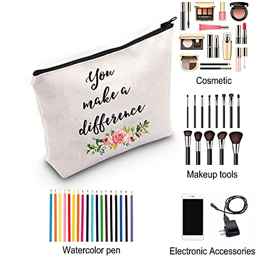 ZJXHPO Occupational Therapist Makeup Bag OT Appreciation Gift You Make A Diff...