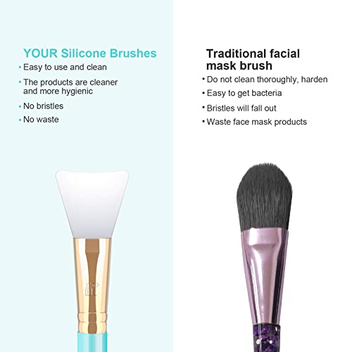 2PCS Silicone Face Mask Brushes，for Facial Mud Mask, Clay, Body Lotion and B...