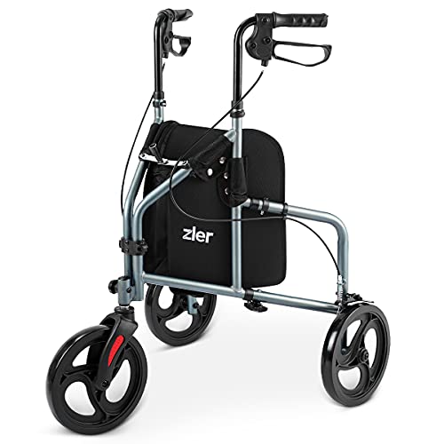 Zler 3 Wheel Walker for Seniors, Foldable Rollator Walker 3 Wheel with Height...