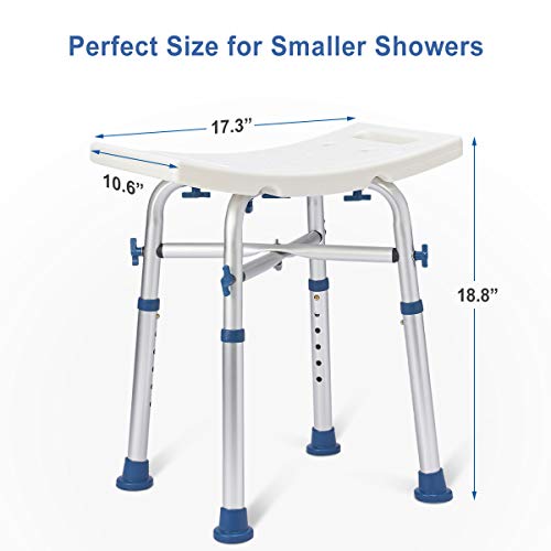 Zler Heavy Duty Shower Chair 500lb, Adjustable Height Bath and Medical Tool F...