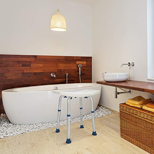 Zler Shower Chair, Adjustable Shower Seat 300lb Medical Tool Free Shower Chai...