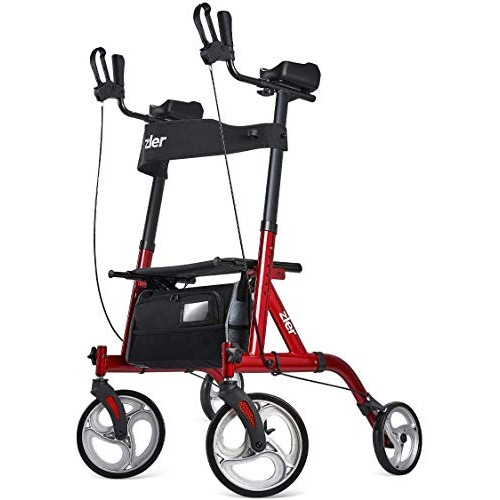 Zler Upright Rollator Walker, Stand Up Rollator Walker with 10” Front Wheels,...