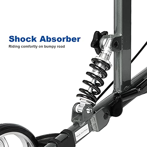 Zler Upright Walker for Seniors, Stand Up Rollator Walker with Seat and Big W...