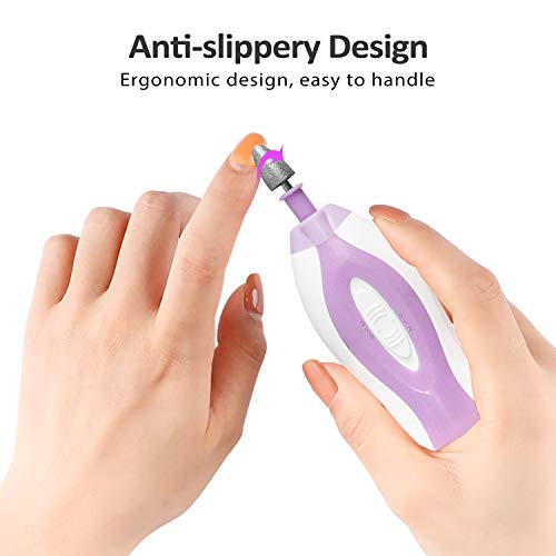 Electric Pedicure & Manicure Set Portable Nail Care Tool Box with 5 PCS Attac...