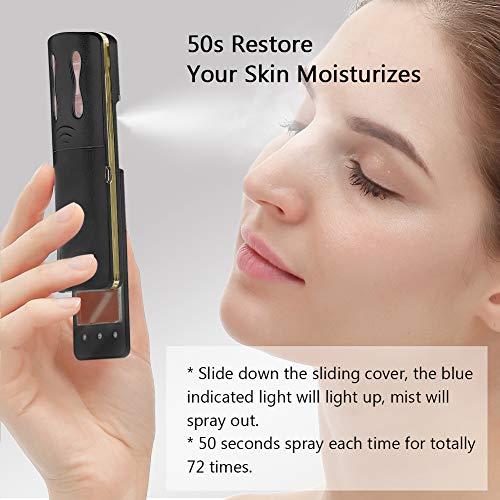 Nano Facial Mister Spray Portable USB Rechargeable Mini Face Humidifier Handy...