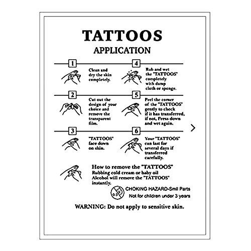 46 Sheets Flowers Temporary Tattoos Stickers Multi-Colored Mixed Style Body A...