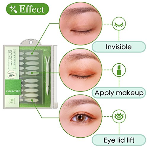 200 Pairs Natural Invisible One Side Eyelid Tape Stickers Waterproof Breathab...
