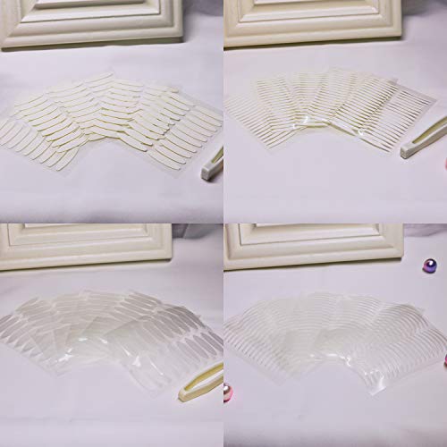 4 Pack/960Pcs Natural Invisible Single/Double Side Eyelid Tapes Stickers, Med...
