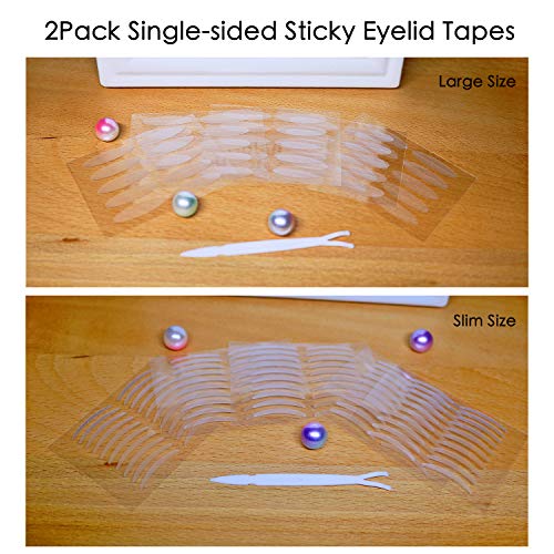5 Packs Natural Invisible Single/Double Side Eyelid Tapes Stickers, Medical-u...