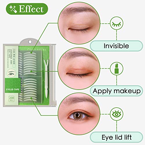 800Pcs Natural Invisible Single Side Eyelid Tape Stickers Medical-use Fiber E...