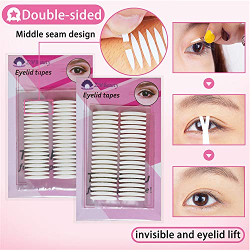 Eyelid tapes, 5Packs/1360Pcs Instant Eyelid Lift Strips for Hooded Droopy Eye...