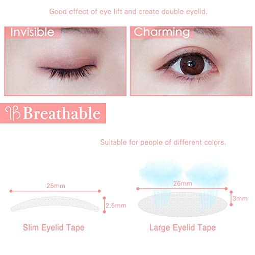 Eyelid tapes, 5Packs/1360Pcs Instant Eyelid Lift Strips for Hooded Droopy Eye...