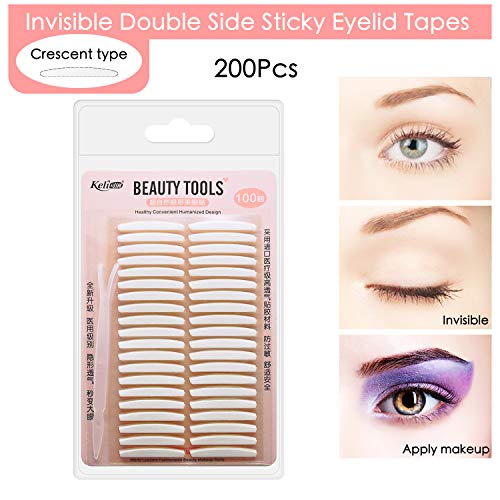 Ultra Invisible Double Eyelid Tape Stickers - 200Pcs/100Pairs Both Side Stick...