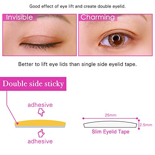 Ultra Invisible Double Eyelid Tape Stickers - 200Pcs/100Pairs Both Side Stick...
