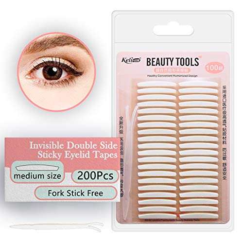 Ultra Invisible Double Eyelid Tape Stickers - 200Pcs/100Pairs Both Side Stick...
