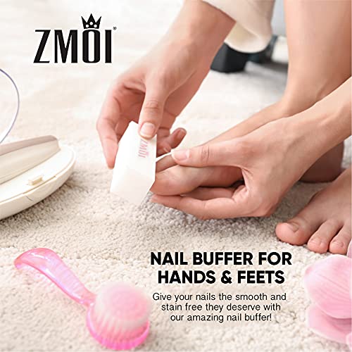 ZMOI 10 PCS Natural and Acrylic Buffer Blocks – Pedicure-Manicure Medium Grit...