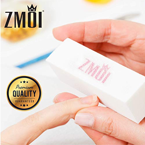 ZMOI 10 PCS Natural and Acrylic Buffer Blocks – Pedicure-Manicure Medium Grit...