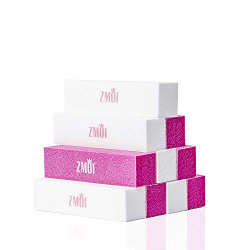ZMOI 10 PCS Natural and Acrylic Buffer Blocks – Pedicure-Manicure Medium Grit...