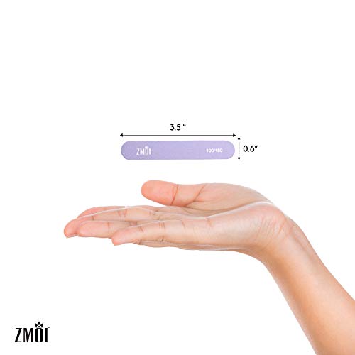 ZMOI Professional Mini Nail File – 12 Stylish - Practical Fingernail File Pac...