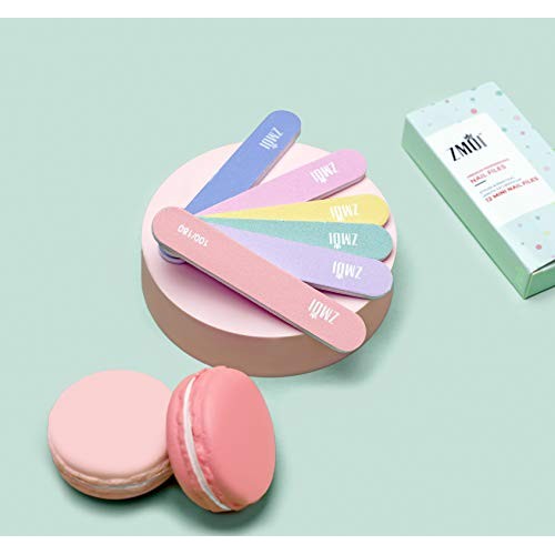 ZMOI Professional Mini Nail File – 12 Stylish - Practical Fingernail File Pac...