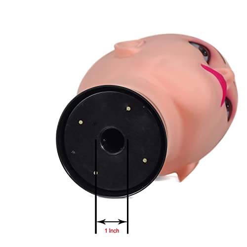 ZMS Female Bald Training Mannequin Head Beige Cosmetology Training Head Wig M...