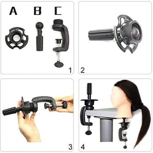 ZMS Female Bald Training Mannequin Head Beige Cosmetology Training Head Wig M...