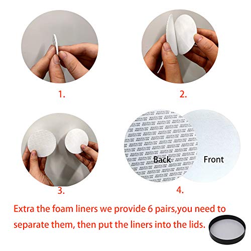 12 Pack 7.7 OZ Clear Plastic Jars With Lids, A Spatula, A Pen & Labels - BPA ...