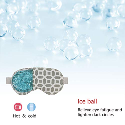 2 in 1 Heated/Ice Eye Mask Moist Heat Eye Mask Lavender & Flaxseed Sinus Pill...