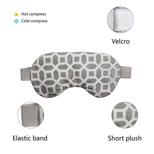 2 in 1 Heated/Ice Eye Mask Moist Heat Eye Mask Lavender & Flaxseed Sinus Pill...