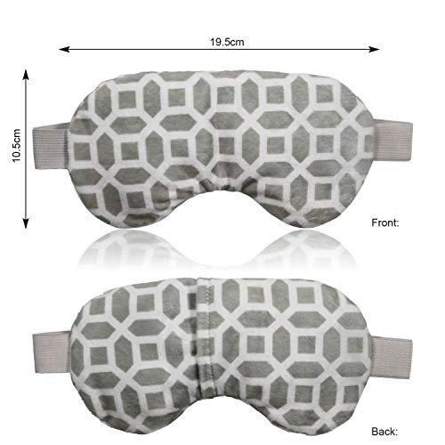 2 in 1 Heated/Ice Eye Mask Moist Heat Eye Mask Lavender & Flaxseed Sinus Pill...