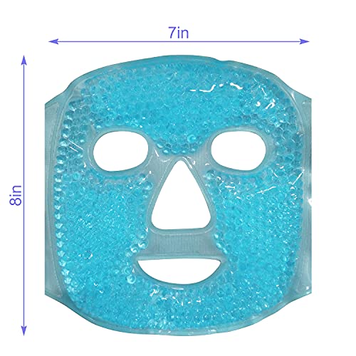 Cold Face Eye Mask Ice Pack Reduce Face Puff,Dark Circles,Gel Beads Hot Heat ...