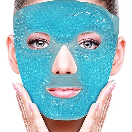 Cold Face Eye Mask Ice Pack Reduce Face Puff,Dark Circles,Gel Beads Hot Heat ...