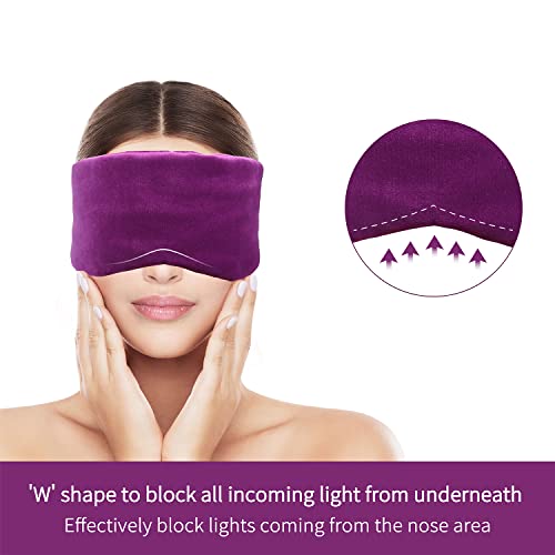 Eye Mask for Sleeping Blackout,Ice/Heated Eye Mask Adjustable Filled w/Lavend...