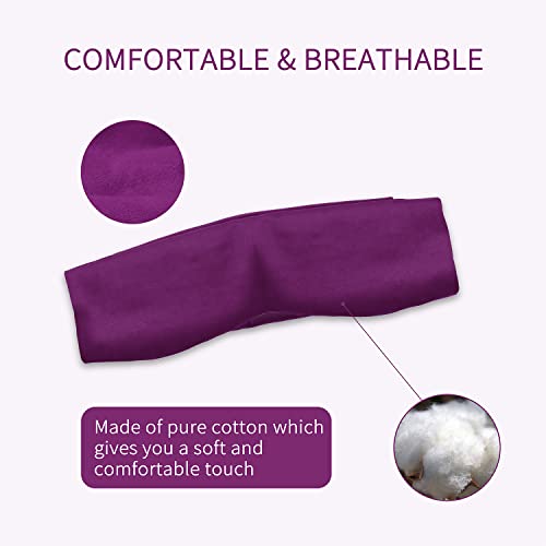 Eye Mask for Sleeping Blackout,Ice/Heated Eye Mask Adjustable Filled w/Lavend...