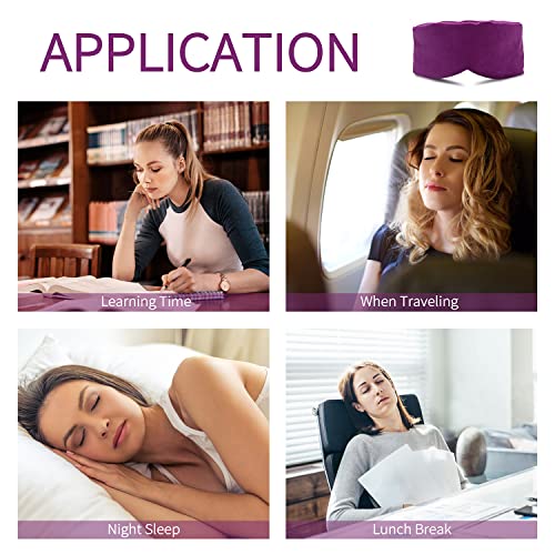 Eye Mask for Sleeping Blackout,Ice/Heated Eye Mask Adjustable Filled w/Lavend...