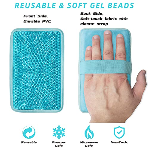 Gel Ice Pack Ice Bag with Strap-Reusable Hot & Cold Pack Compress Therapy for...