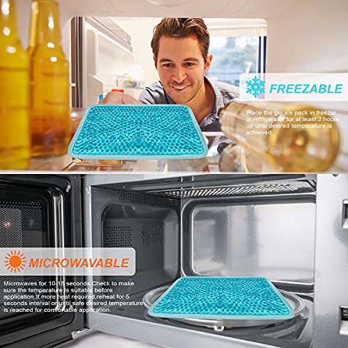 Gel Ice Pack Ice Bag with Strap-Reusable Hot & Cold Pack Compress Therapy for...