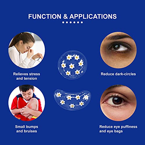 Gel Ice Pack Reusable Cooling Eye Pads and Under Eye Patches,Eye Hot Cold Tre...