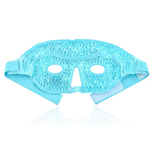 Ice Face/Eye Mask for Woman Man, Heated Warm Cooling Reusable Gel Beads ice M...