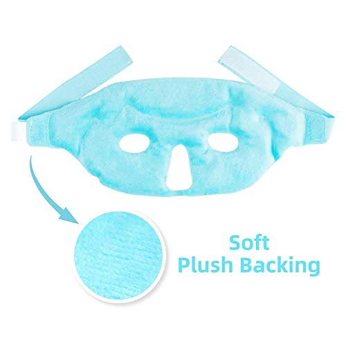 Ice Face/Eye Mask for Woman Man, Heated Warm Cooling Reusable Gel Beads ice M...