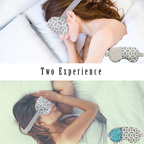 Moist Heat Eye Mask,Ice/Hot Compress Eye Pillow for Dry Eyes,Puffy Eyes with ...