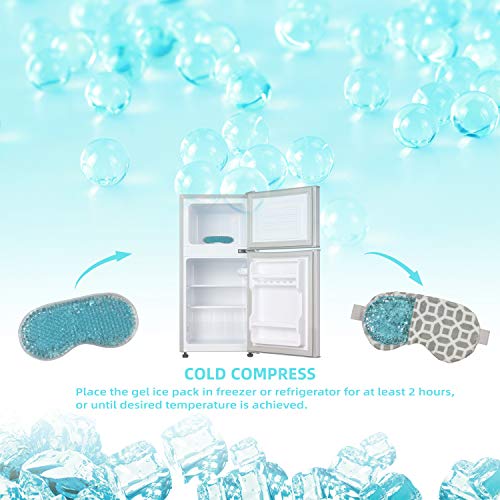 Moist Heat Eye Mask,Ice/Hot Compress Eye Pillow for Dry Eyes,Puffy Eyes with ...